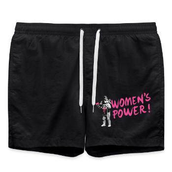 WOMEN'S POWER! - International Women's Day - Swim Trunks - black - Front - AI Model Male 185 light (185cm)