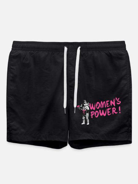 WOMEN'S POWER! - International Women's Day - Swim Trunks - black