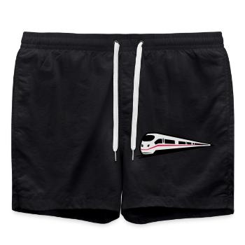 Zug Eisenbahn ice - Badeshorts - Schwarz - Vorne - AI Model Male 185 light (185cm)