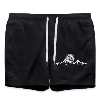 escalade montagnes huegel plan d'alpinisme alpinisme - Short de bain - noir - Devant - AI Model Male 185 light (185cm)