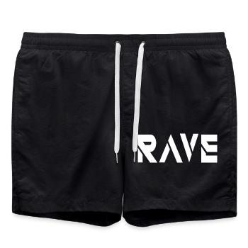 rave - Swim Trunks - black - Front - AI Model Male 185 light (185cm)