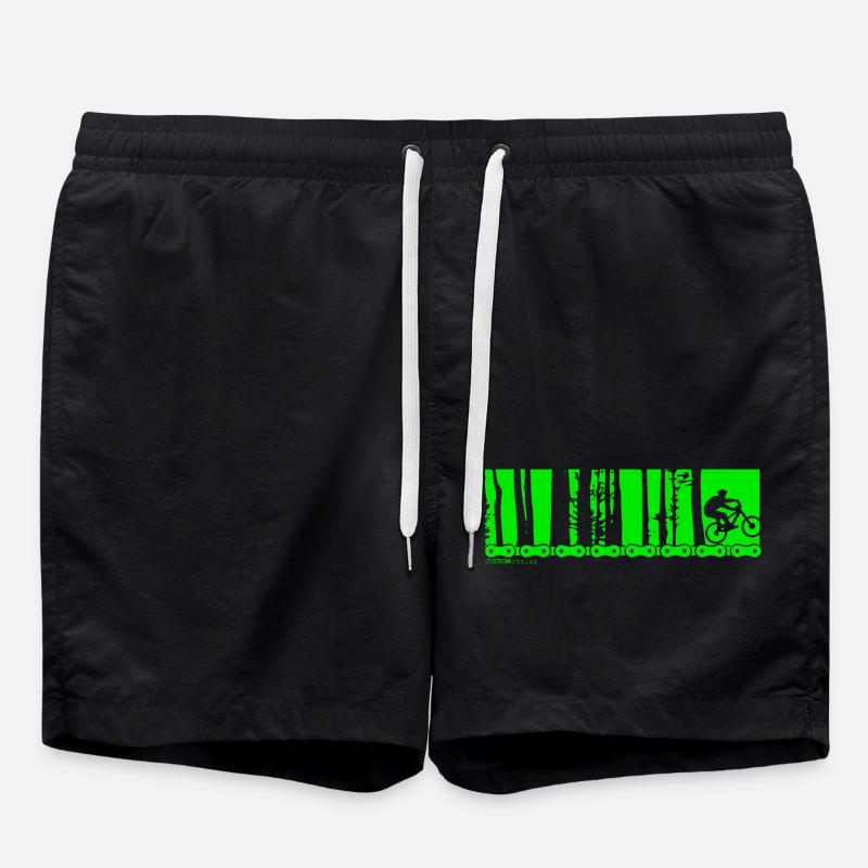 MTB Mountainbiker Wald - Badeshorts - Schwarz