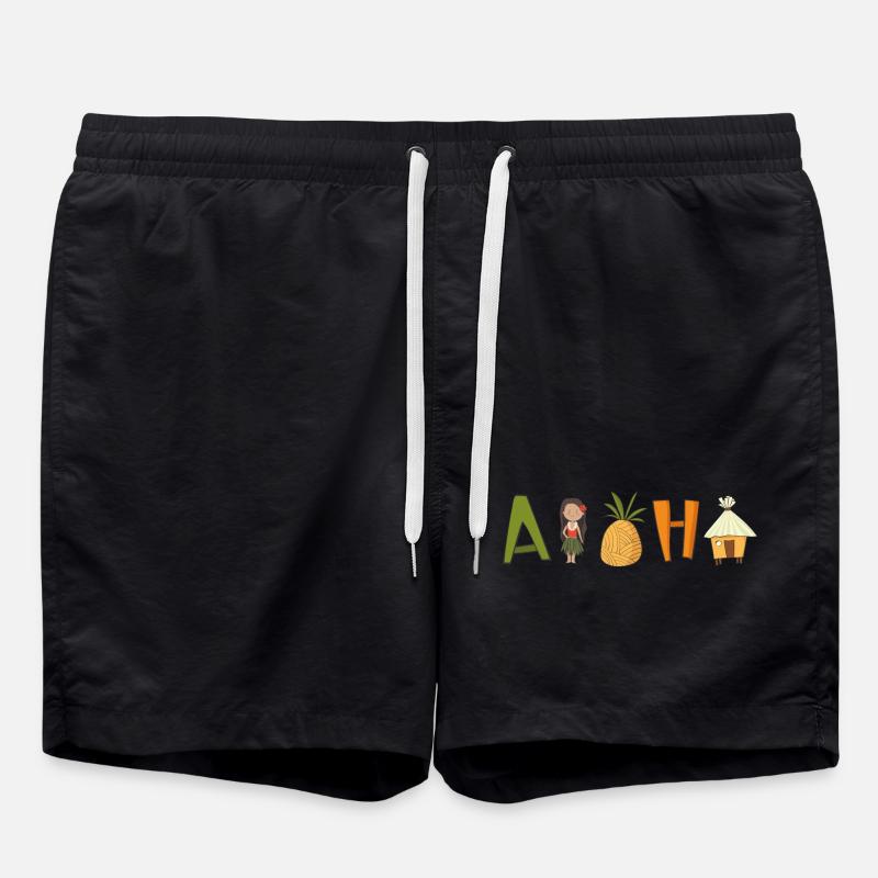 aloha - Badeshorts - Schwarz