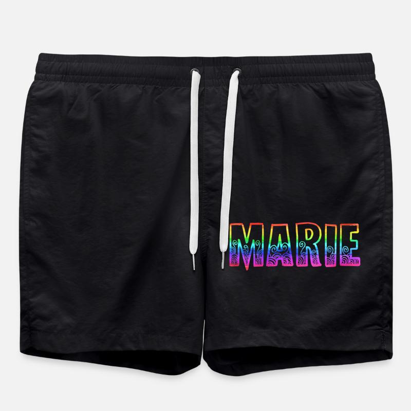 marie rs rainbow - Swim Trunks - black