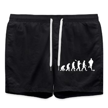 Foot Evolution des Affen Zum Fußballer - Badeshorts - Schwarz - Vorne - AI Model Male 185 light (185cm)