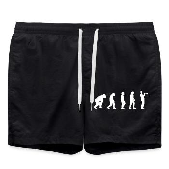 Music Band Trumpet Musician Instrument Evolution - Swim Trunks - black - Front - AI Model Male 185 light (185cm)