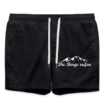 Berge Die Berge rufen - Badeshorts - Schwarz - Vorne - AI Model Male 185 light (185cm)
