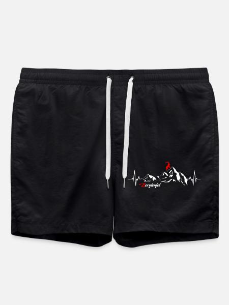 Bergteufel - Berge - Steinbock - Wandern - - Badeshorts - Schwarz