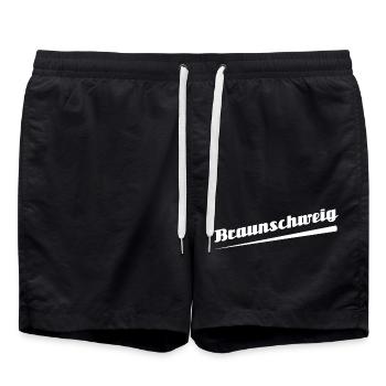 Braunschweig - Textdesign mit Stadtnamen - Badeshorts - Schwarz - Vorne - AI Model Male 185 light (185cm)