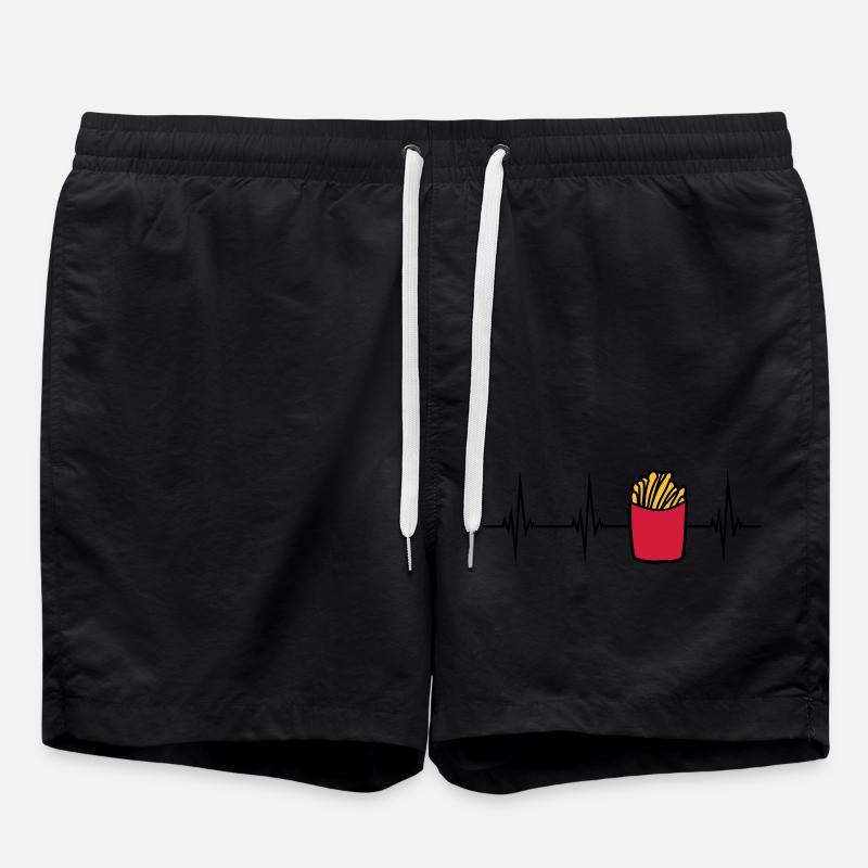 Puls Pommes Frites - Badeshorts - Schwarz