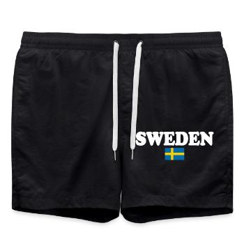 Schweden - Badeshorts - Schwarz - Vorne - AI Model Male 185 light (185cm)