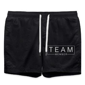 Team Mitglieder - Badeshorts - Schwarz - Vorne - AI Model Male 185 light (185cm)
