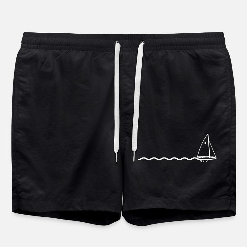 Seegeln - Schiff - Meer - Boot - Badeshorts - Schwarz