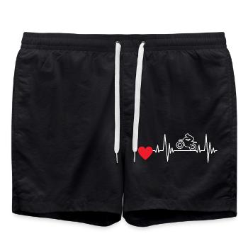 Motorcycle Motorcross Gift Moped Motorcyclist - Swim Trunks - black - Front - AI Model Male 185 light (185cm)