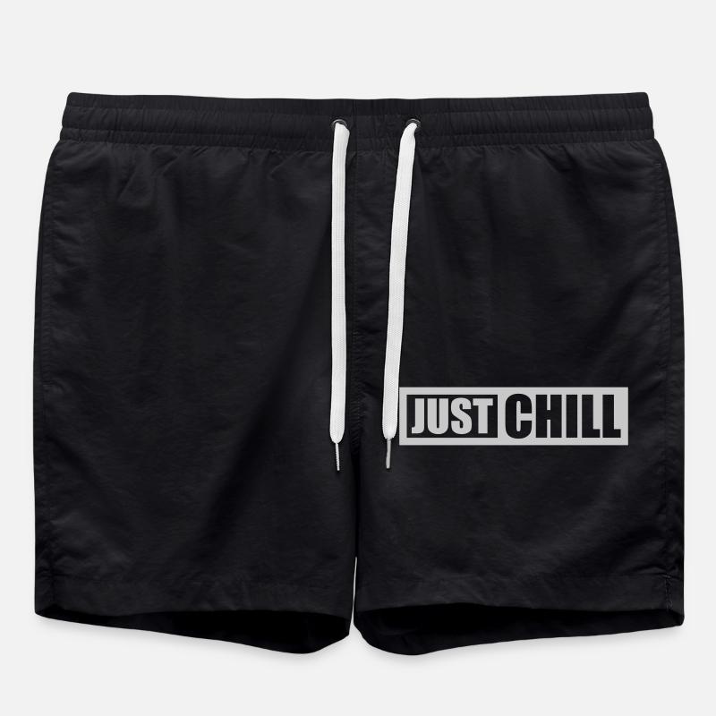 Logo Just Chill Texte - Short de bain - noir