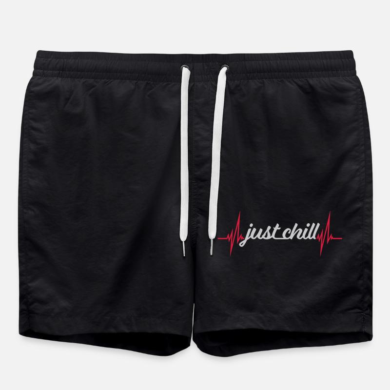 Just Chill Pulse Heartbeat - Swim Trunks - black
