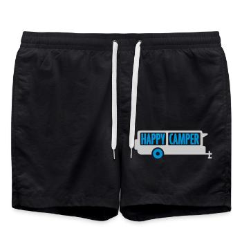 Happy Camper Excursion Camping-car - Short de bain - noir - Devant - AI Model Male 185 light (185cm)