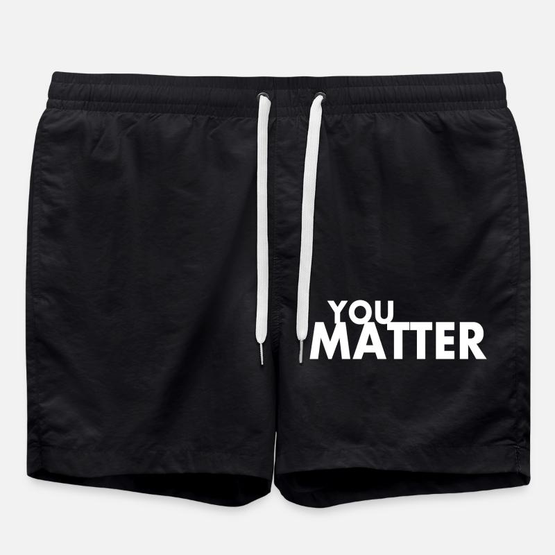 You matter - Badeshorts - Schwarz