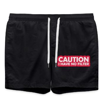attention pas de citation de filtre - Short de bain - noir - Devant - AI Model Male 185 light (185cm)