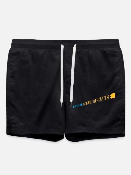 single now your chance - Swim Trunks - black