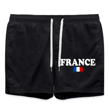 FRANCE FRENCH FLAG - Swim Trunks - black - Front - AI Model Male 185 light (185cm)