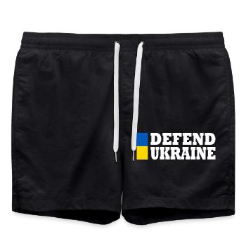 Defend ukraine - Badeshorts - Schwarz - Vorne - AI Model Male 185 light (185cm)