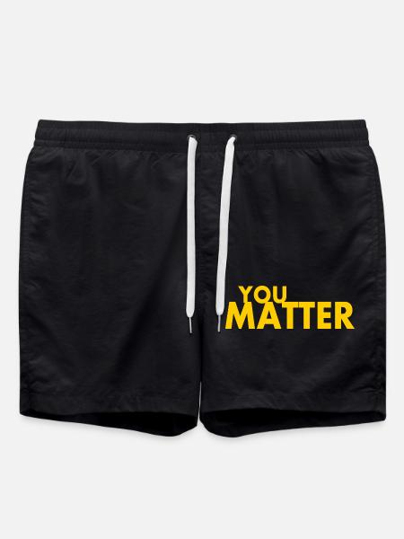 You matter - Swim Trunks - black