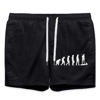 Stand Up Paddling Funny Saying Surfing Girl - Swim Trunks - black - Front - AI Model Male 185 light (185cm)