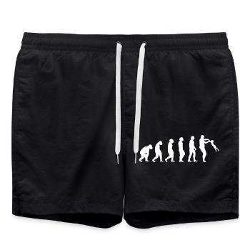 Daddy Kid Dad I Love Dad Daddy Father's Day Daughter - Swim Trunks - black - Front - AI Model Male 185 light (185cm)