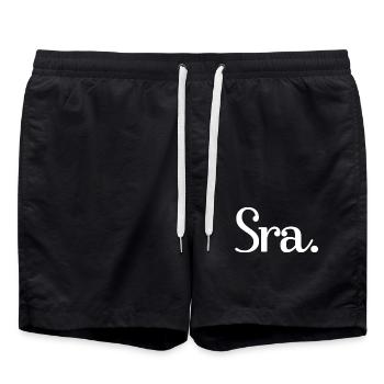 Sra. Engagement Bride To Be Wedding Bridal Shower - Swim Trunks - black - Front - AI Model Male 185 light (185cm)