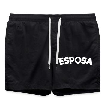 Esposa Cool Wife To Be Bride Couple Wedding Gift - Swim Trunks - black - Front - AI Model Male 185 light (185cm)