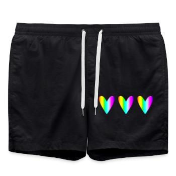 MOM. MOTHER's DAY. HAPPY MOTHER'S DAY. I LOVE YOU - Swim Trunks - black - Front - AI Model Male 185 light (185cm)