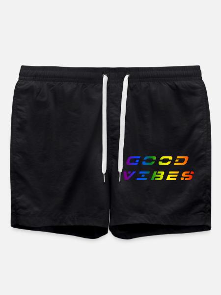 Good Vibrations - Swim Trunks - black