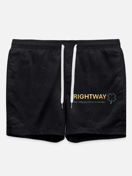 Rightway - Dein Weg glücklich zu werden - Badeshorts - Schwarz