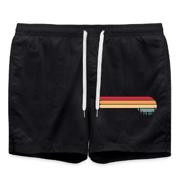 Forest Tree Sunset - Swim Trunks - black - Front - AI Model Male 185 light (185cm)