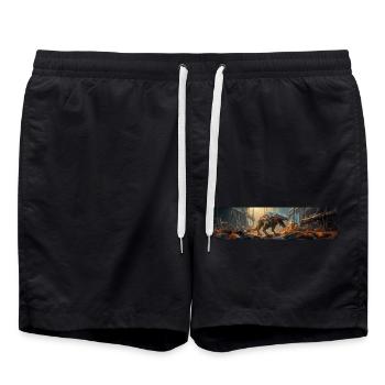 Apocalypse Mutant Armadillo géant et loup Mix - Short de bain - noir - Devant - AI Model Male 185 light (185cm)