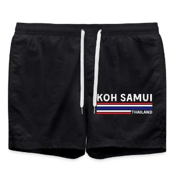 T-shirt drapeau de la Thaïlande de Koh Samui - Short de bain - noir - Devant - AI Model Male 185 light (185cm)