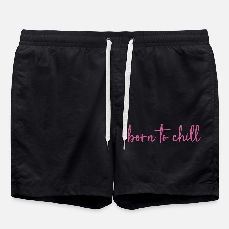 Born to chill - Swim Trunks - black