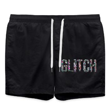 Glitch Computer PC Electronics Gaming Media Art - Swim Trunks - black - Front - AI Model Male 185 light (185cm)