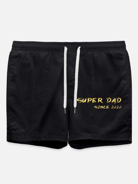 Super Dad since 2020 - Swim Trunks - black