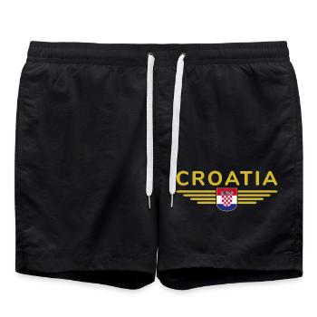 I Love Croatia, Elegance Style Design T-Shirt - Swim Trunks - black - Front - AI Model Male 185 light (185cm)