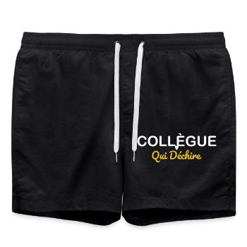Collègue Qui Déchire - Short de bain - noir - Devant - AI Model Male 185 light (185cm)
