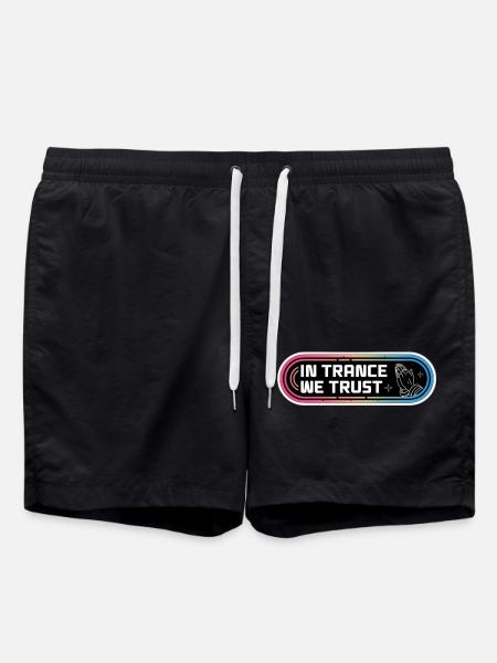 In trance we trust - Swim Trunks - black