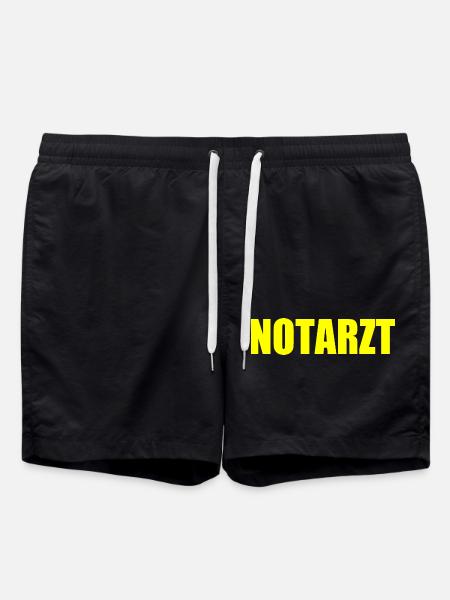 Notarzt - Badeshorts - Schwarz