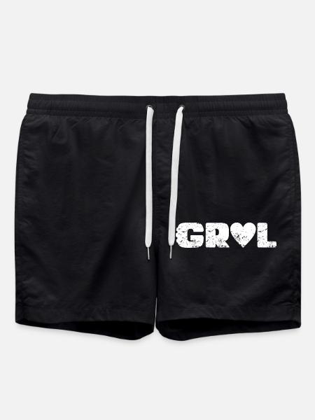 Liebe Schotter - Badeshorts - Schwarz