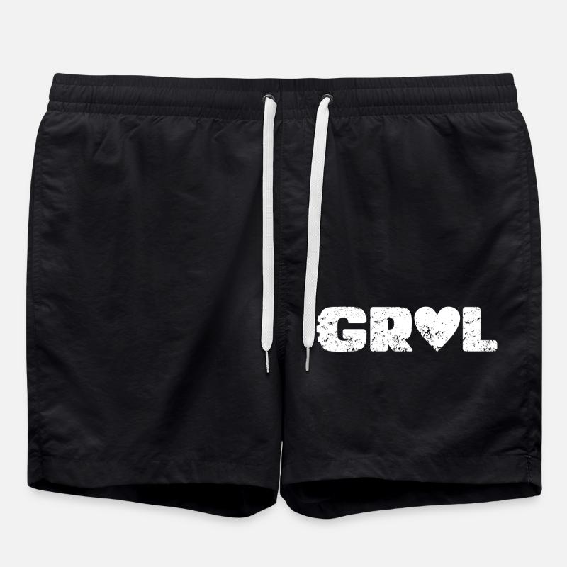 Liebe Schotter - Badeshorts - Schwarz