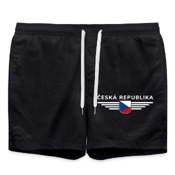 Ich liebe Tschechien T-Shirt Outfit Design - Badeshorts - Schwarz - Vorne - AI Model Male 185 light (185cm)