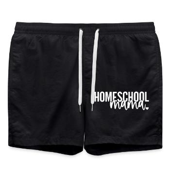 Maman scolarisée à la maison - Short de bain - noir - Devant - AI Model Male 185 light (185cm)