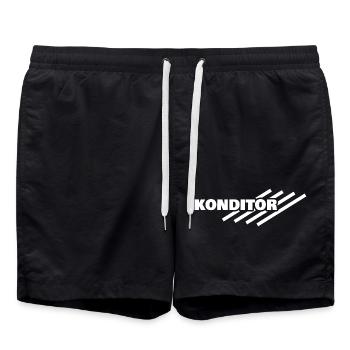 Cadeau pour Chef Pâtissier - Short de bain - noir - Devant - AI Model Male 185 light (185cm)