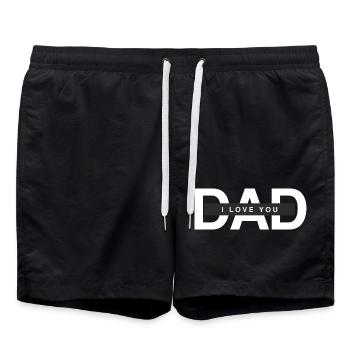 Dad i love you - Swim Trunks - black - Front - AI Model Male 185 light (185cm)